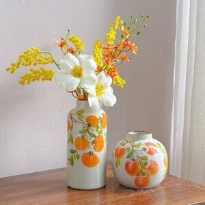 Small Floral Accent Vase – Bright Cottage Decor